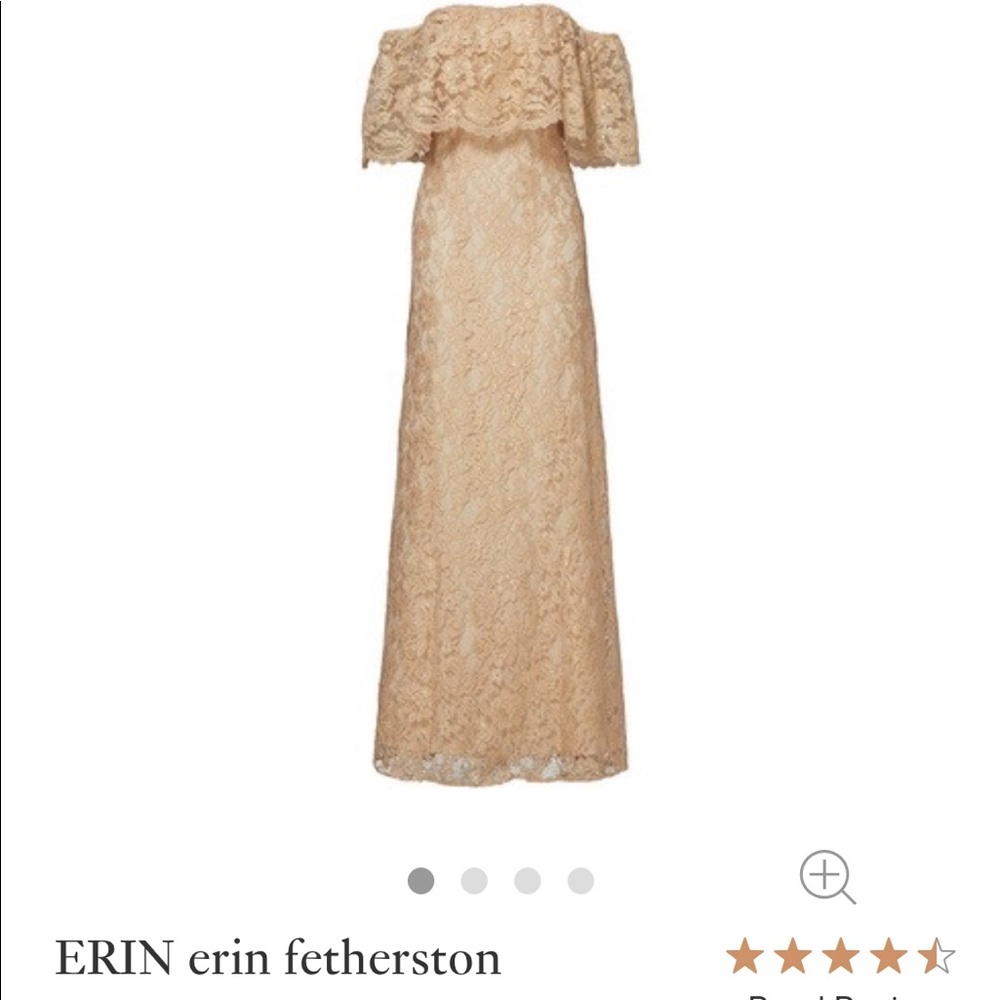 Erin Fetherston. Gold lace gown. 2L.